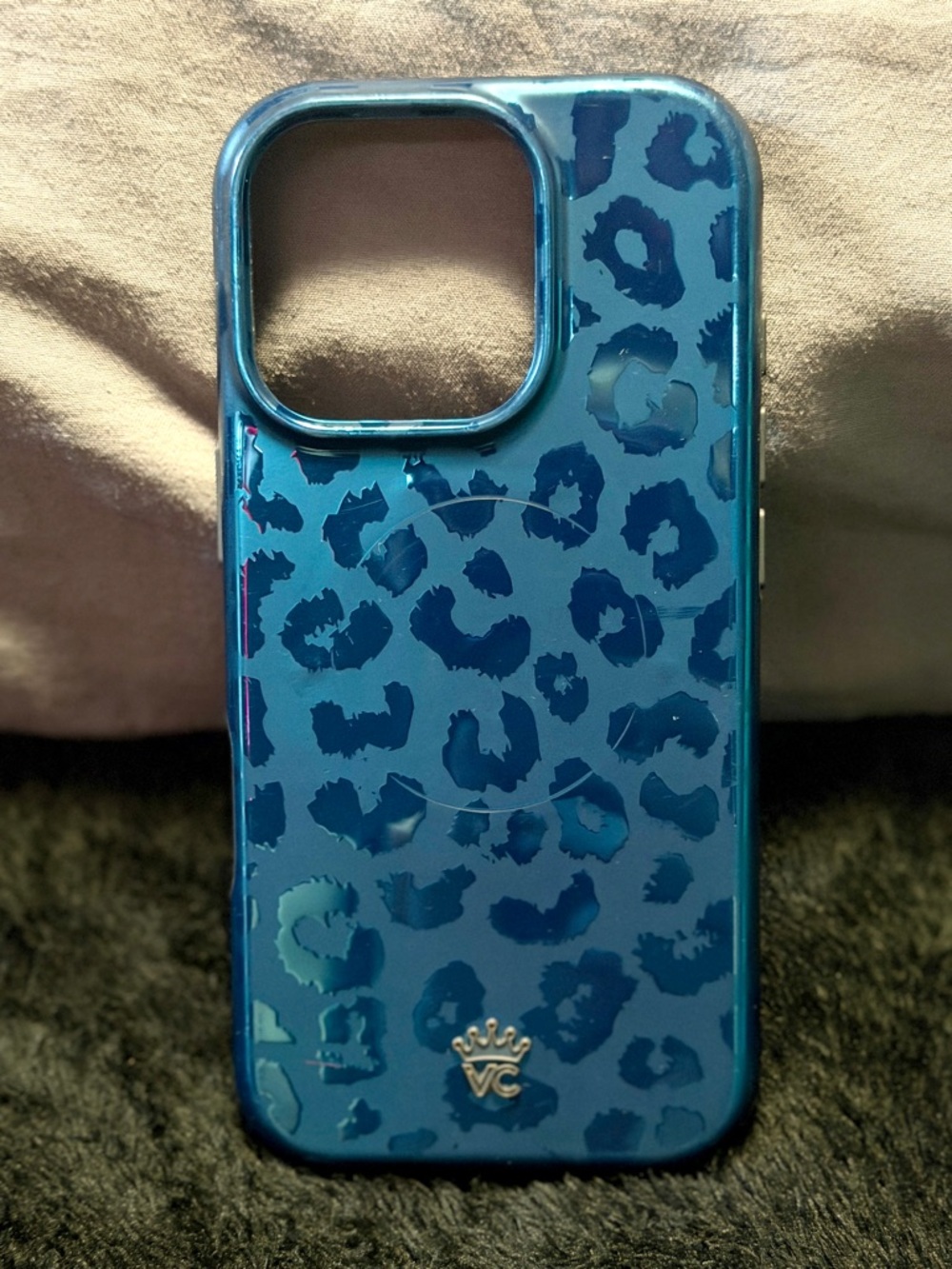 Velvet Caviar Navy/Dark Blue Leopard Print Phone Case - iPhone 16 PRO - Picture 7 of 15